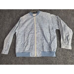 VTG Popovitch Golf Jacket Full Zip Geometric Print‎ Lightweight Coat Women Sz M